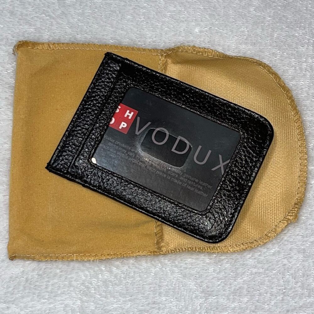 Men's Leather Magnetic Money Clip and Credit Card Holder Wallet Dark Brown New
